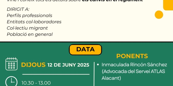Conferencia: «Charla Informativa Nuevo Reglamento Ley Orgánica de Extranjería»