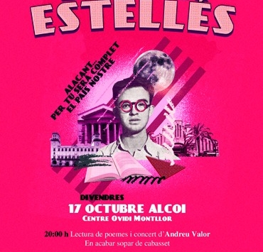 Sopar Estellés: “Lectura de poemas y concierto de Andreu Valor”