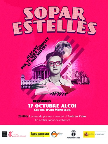 Sopar Estellés: Lectura de poemes i concert d'Andreu Valor